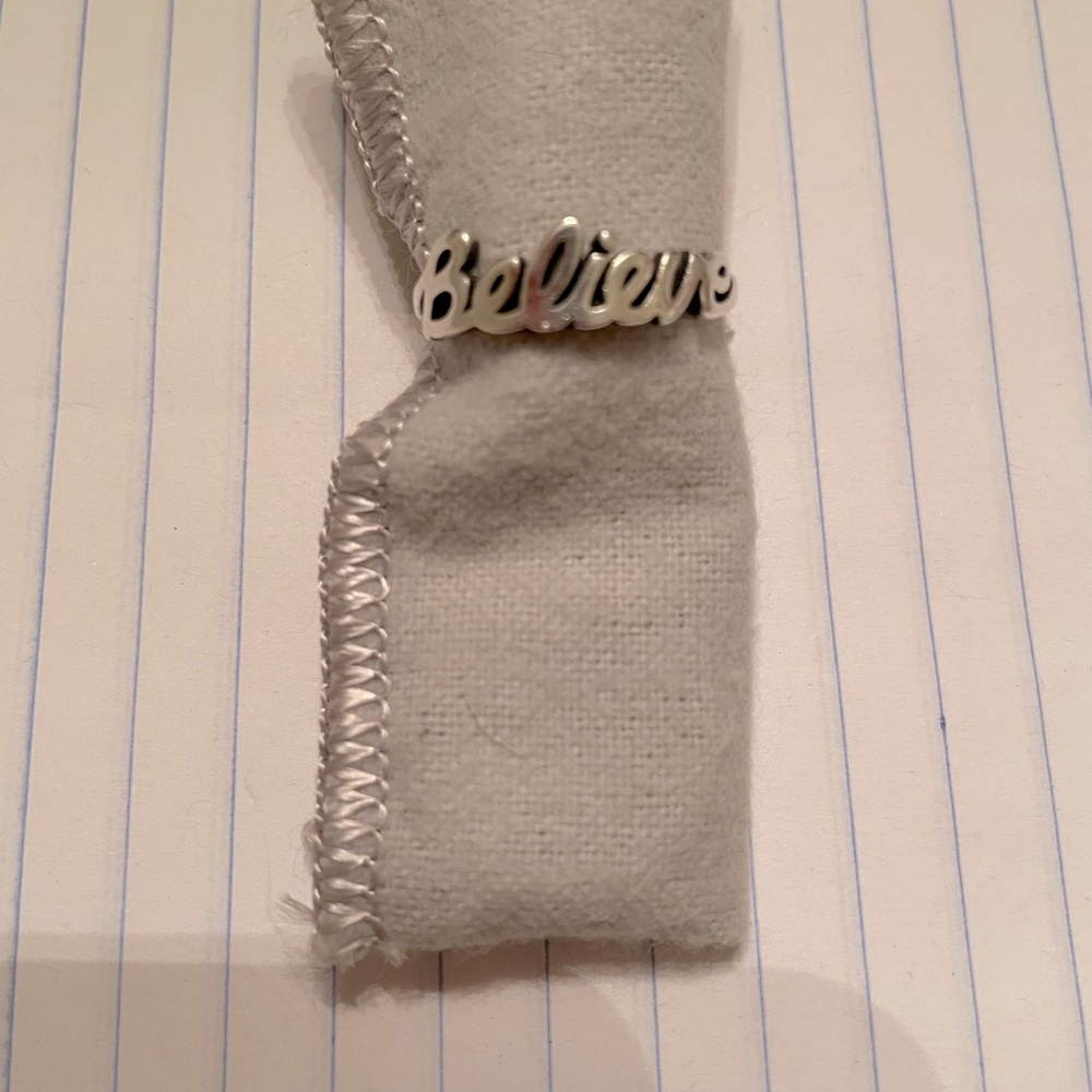 James Avery Sterling Silver “Believe” Ring